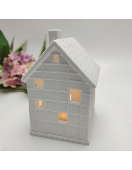 Photophore maison "colombage"